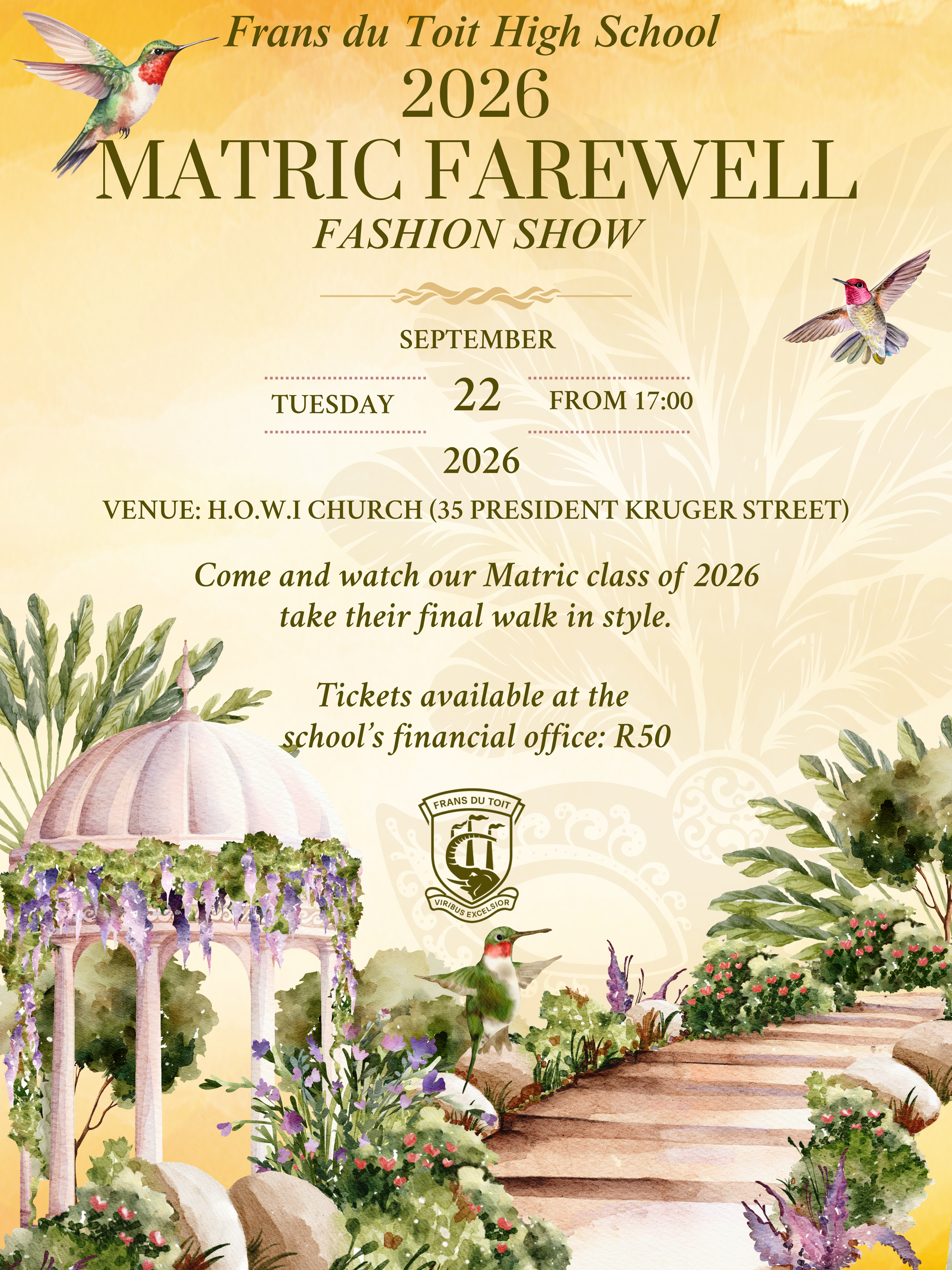 2026 Matric Farewell Invite Flyer